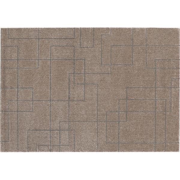 防炎 ラグマット 約200x250cm ダークグレー ウィルトン ポーリン プレーベル