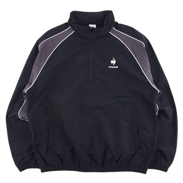 ルーズフィットカラーブロックハーフジップアノラック QQ123LJK22 BLK_P417399250