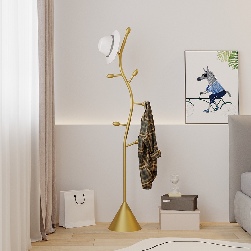 ハンガーラック 洋服掛け 円錐台座 おしゃれ 省スペース アイアン モダン ラグジュアリー ゴールド ブラック ホワイト 金 黒 白