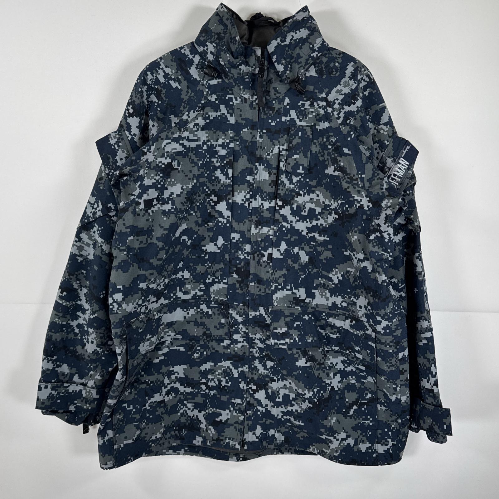 古着 ミリタリージャケット ECWCS GORE-TEX デジカモ ゴアテックスパーカー ナイロン 米軍 実物 カモフラ 迷彩 medium regular ネイビー メンズ