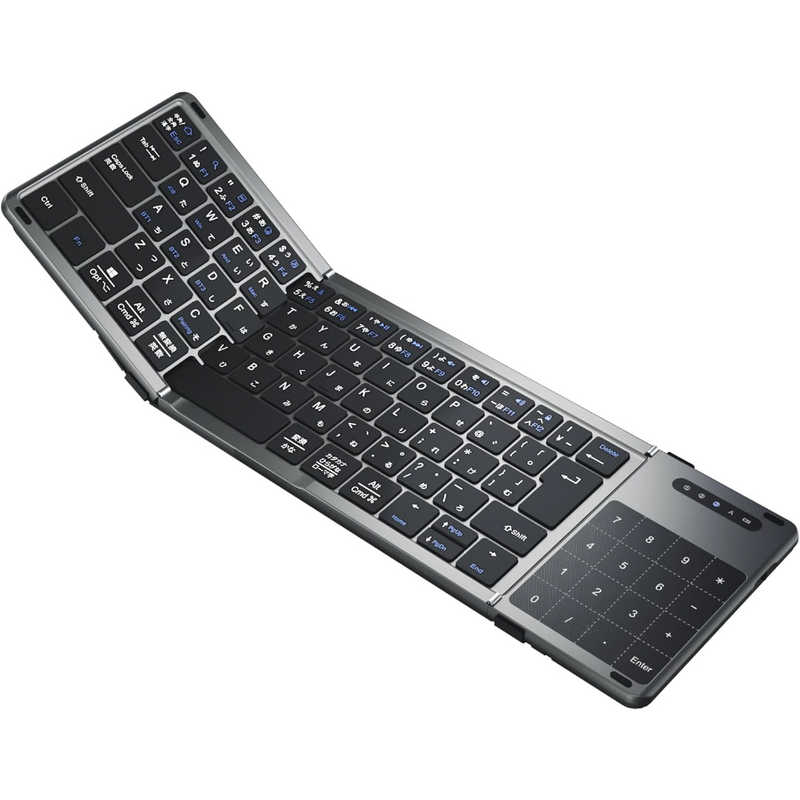 EWIN　三つ折りたたみ式ワイヤレスキーボード ブラック　EW-NTKB301