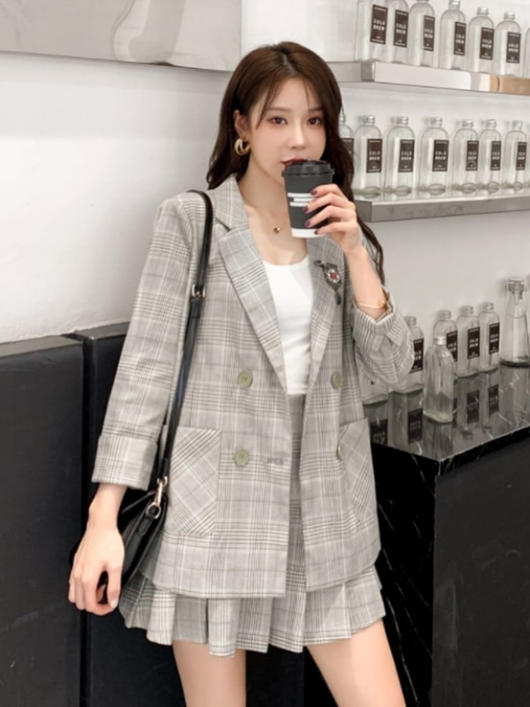 スカート セットアップ ジャケット ミニ ミニ丈 ハイウエスト ツーピース 袖あり 長袖 きれいめ 大人 上品 おしゃれ お洒落 かっこいい 大人女子 こなれ感 主役級 存在感 抜け感 オールマッチ