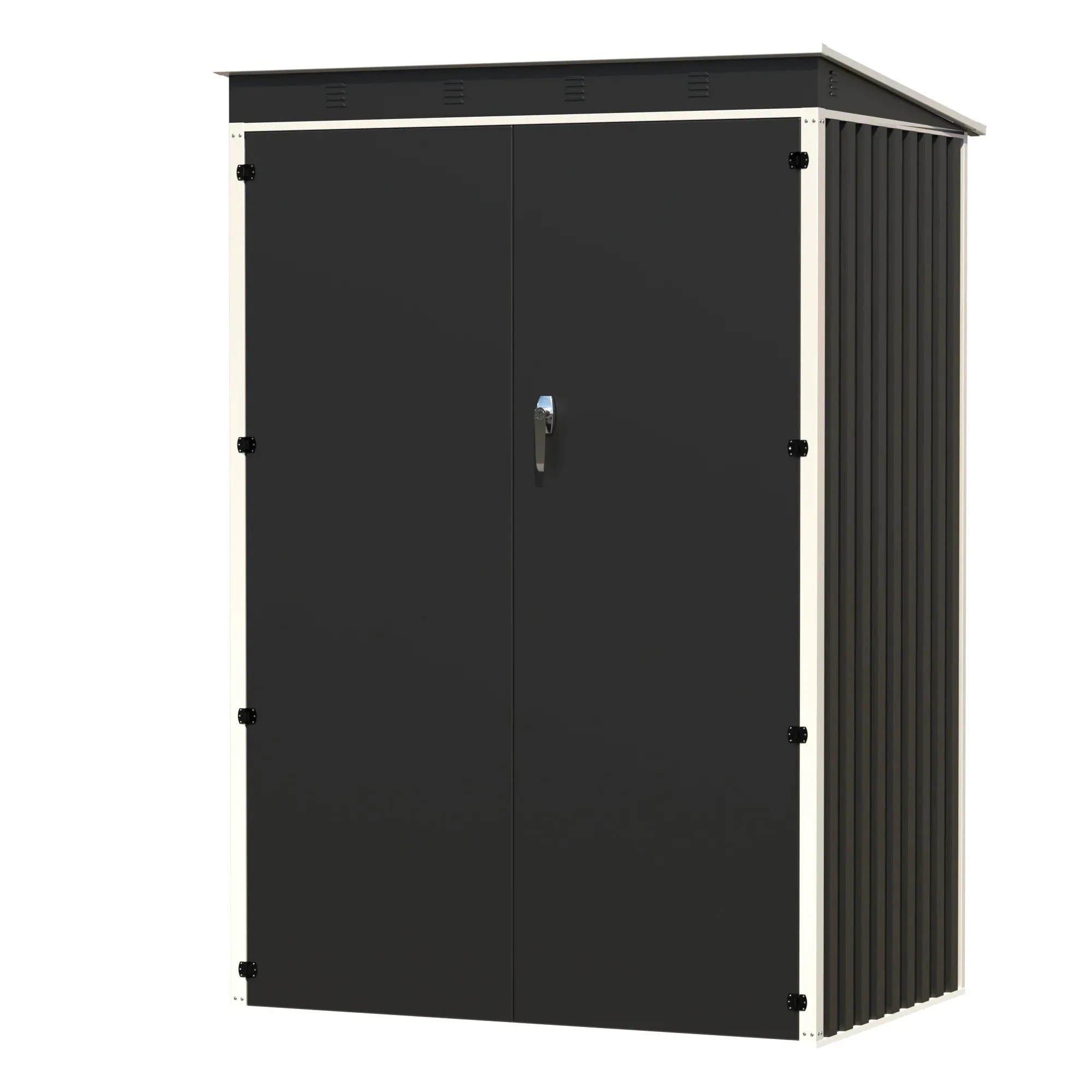 【国内発送】【2025年新仕様】物置 屋外 スチール 倉庫 戸外収納庫 幅123*奥行き90.5*高185 物置き おしゃれ 大型 収納庫 屋外物置 防さび ベランダ 防水 ドア スチール物置 屋外収