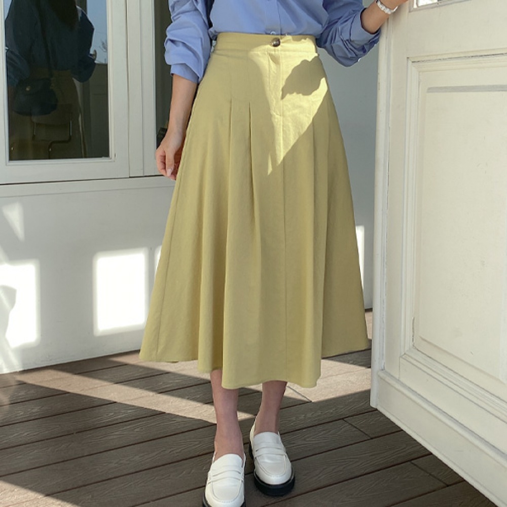 (JSTYLEのイーブレット) イーブレットエトリルピントックコットンフレアロングスカート Jスタイル