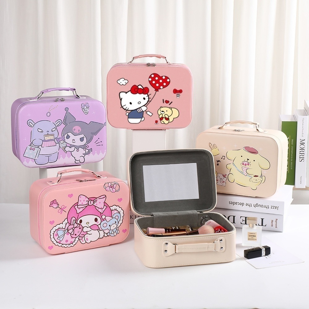 【2個買うと1個無料】新品 ins 化粧箱 ポーチ 大容量 レディース サンリオ パスワードロック 小物入れ コスメポーチ 化粧ポーチ 口紅バッグ 洗面バッグ 収納バッグ ハンドバッグ 韓国
