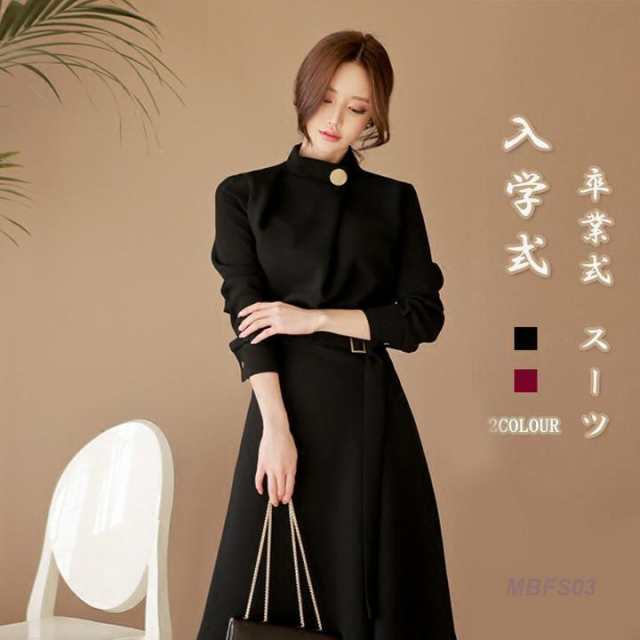 ワンピース 入学式 卒業式 卒園式 成人式 通勤 長袖 立ち襟 おしゃれ レディース ゴールドボタン パーティードレス 結婚式 二次会 披露宴 発表会