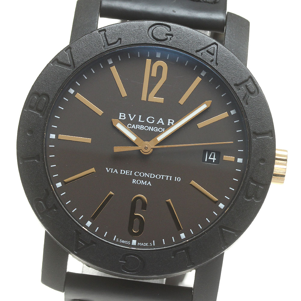 ブルガリ BVLGARI BB40CL ブルガリブルガリ カーボン デイト 自動巻き メンズ 良品 _833603【中古】
