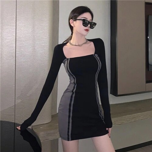 【期間限定特価】上品可愛いVネックタイトきれいめ韓国セクシーマーメイドスカート結婚式二次会切り替 母の日のプレゼント