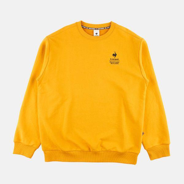 共用ルーズフィット高重量コットンマンツーマンイエローQP423CFSO1_P407300069