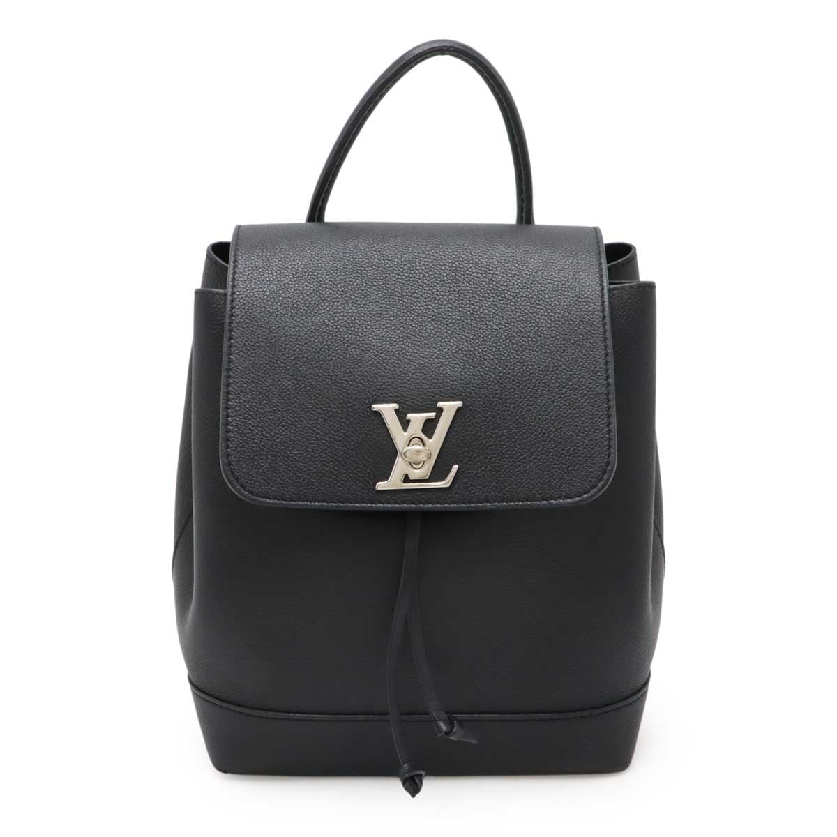 ロックミー バックパック リュックサック ターンロック カーフレザー ノワール 黒 ブラック シルバー金具 M4181