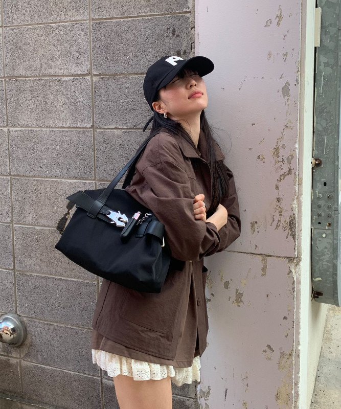 Belted Square Bag/ブラック