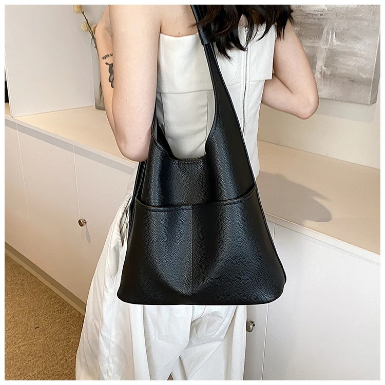 シンプル かたかた掛け バッグインバッグ 大容量トートバッグ 通勤パック 怠惰風 水筒ポーチ トートバッグ