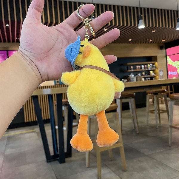 Qoo10] 小さな黄色いアヒルのキーホルダー人形ぬい