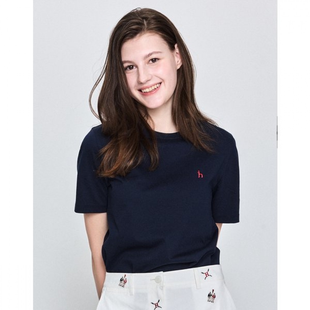 [25SS] エッセンシャルモーダルショートスリーブ T シャツネイビー HSTS5B303N2