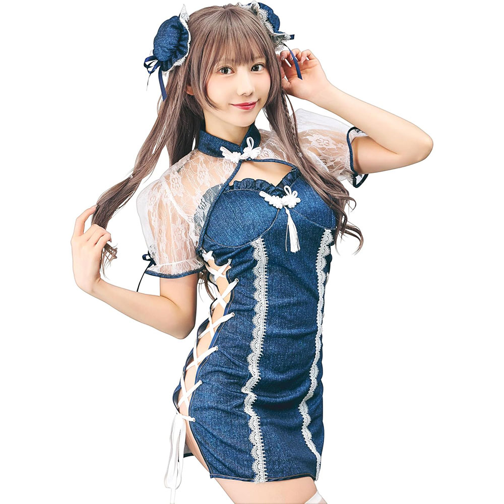 コスプレ チャイナ シュガーウィップ デニムライクチャイナ レディース フリーサイズ ネイビー[denimlikechina]