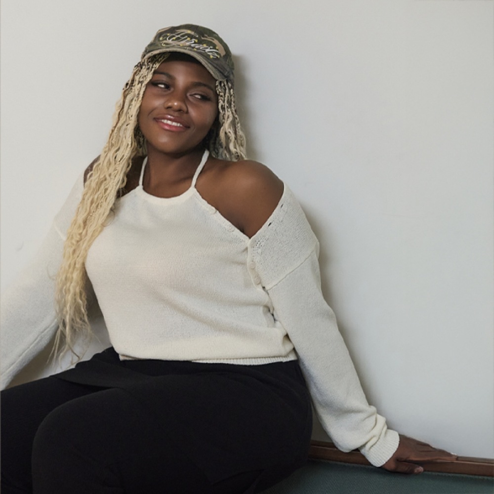 [JSTYLEのイーブレット] イーブレットメルクームルーズフィットホルターネックナッギャングニット Jスタイル