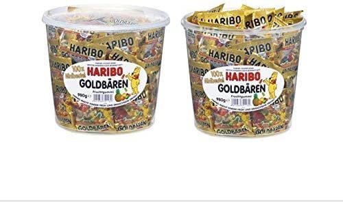 【HARIBO】ハリボー グミ　ミニゴールドベア　ドラム　980g （２個セット） (ハリボー グミ　（２個セット）)