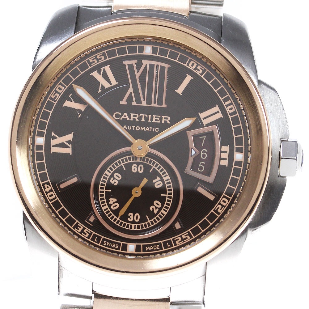 カルティエ CARTIER W7100050 カリブルドゥカルティエ スモールセコンド 自動巻き メンズ _826595【中古】