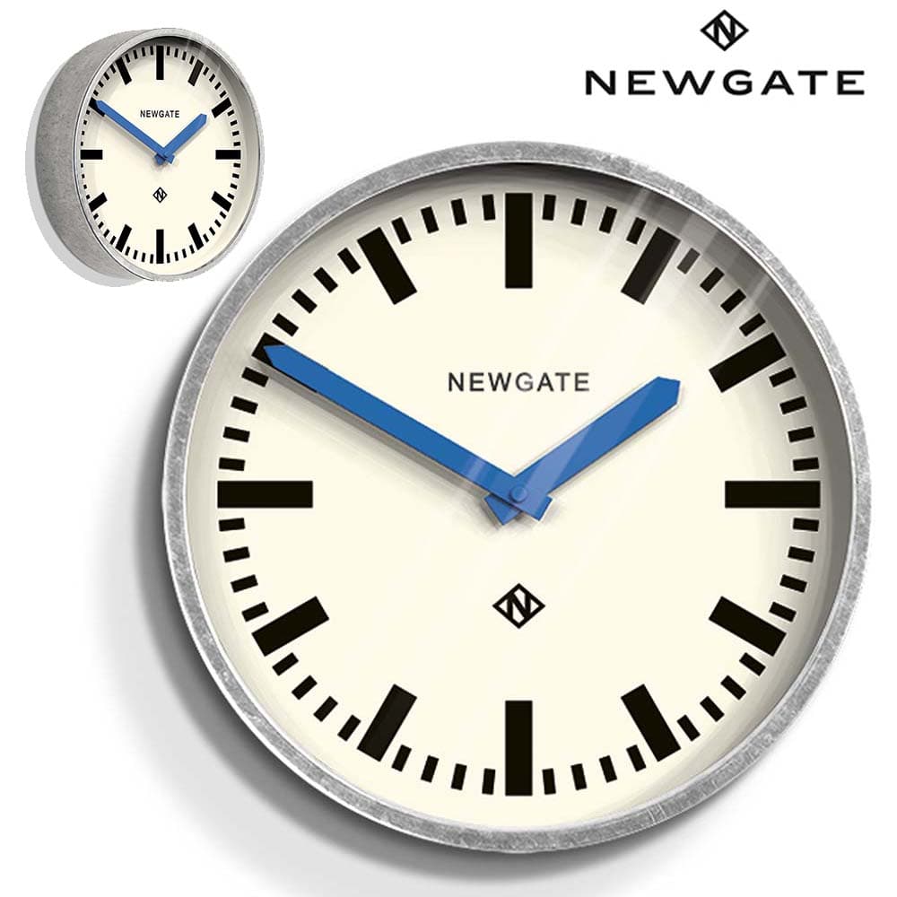 ニューゲート 壁掛け時計 ラゲッジウォールクロック Newgate Luggage Wall Clock メッキ＆ブルー LUGG667GALBL 国内正規品