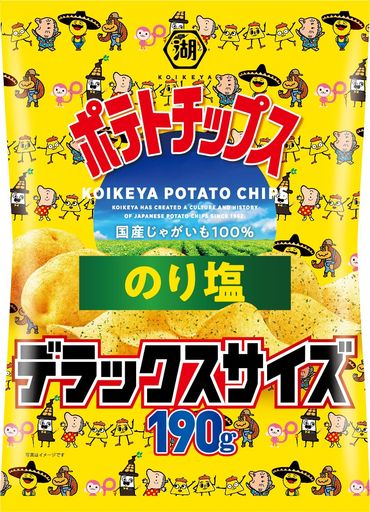 湖池屋 デラックスサイズ 湖池屋ポテトチップス のり塩 190g12袋