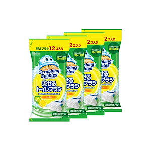 【まとめ買い】 スクラビングバブル トイレ洗剤 流せるトイレブラシ シトラスの香り 付替用48個セット