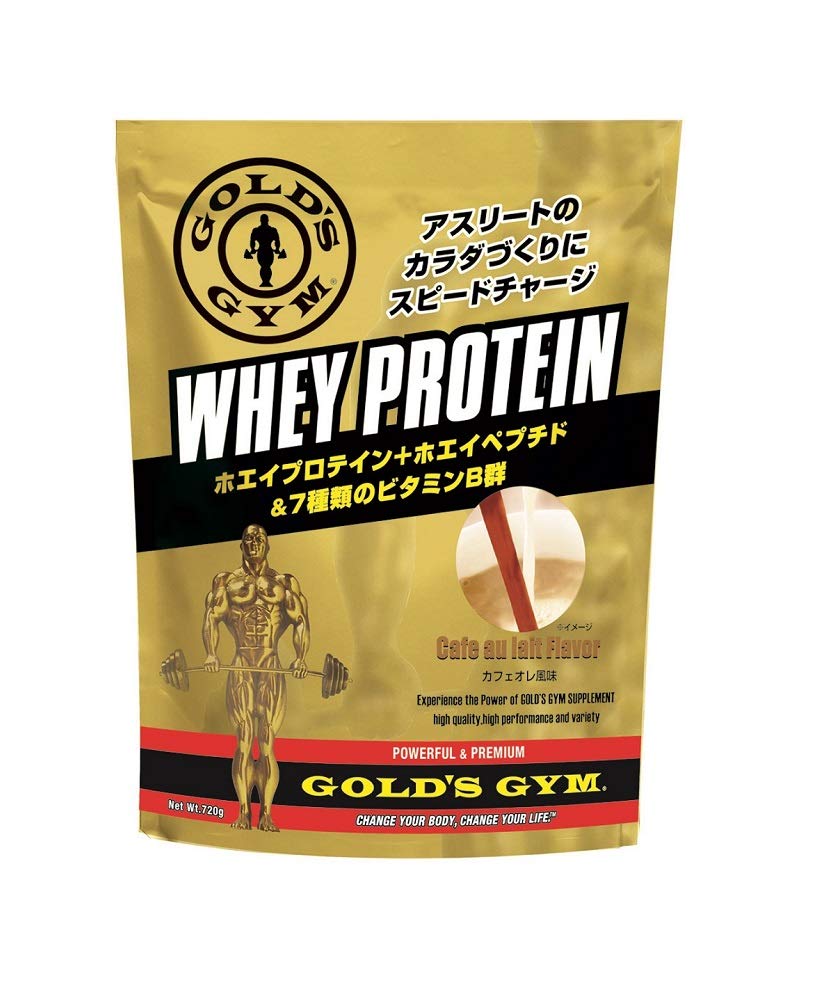 最安値挑戦中 ゴールドジム(GOLDS GYM) ホエイプロテイン カフェオレ風味 720g