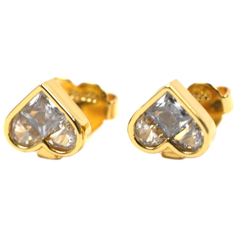 ケイトスペード ピアス レディース ソー スペード アクセサリー キュービックジルコニア チタンポスト クリア ゴールド 両耳用 Kate Spade KJ666-250