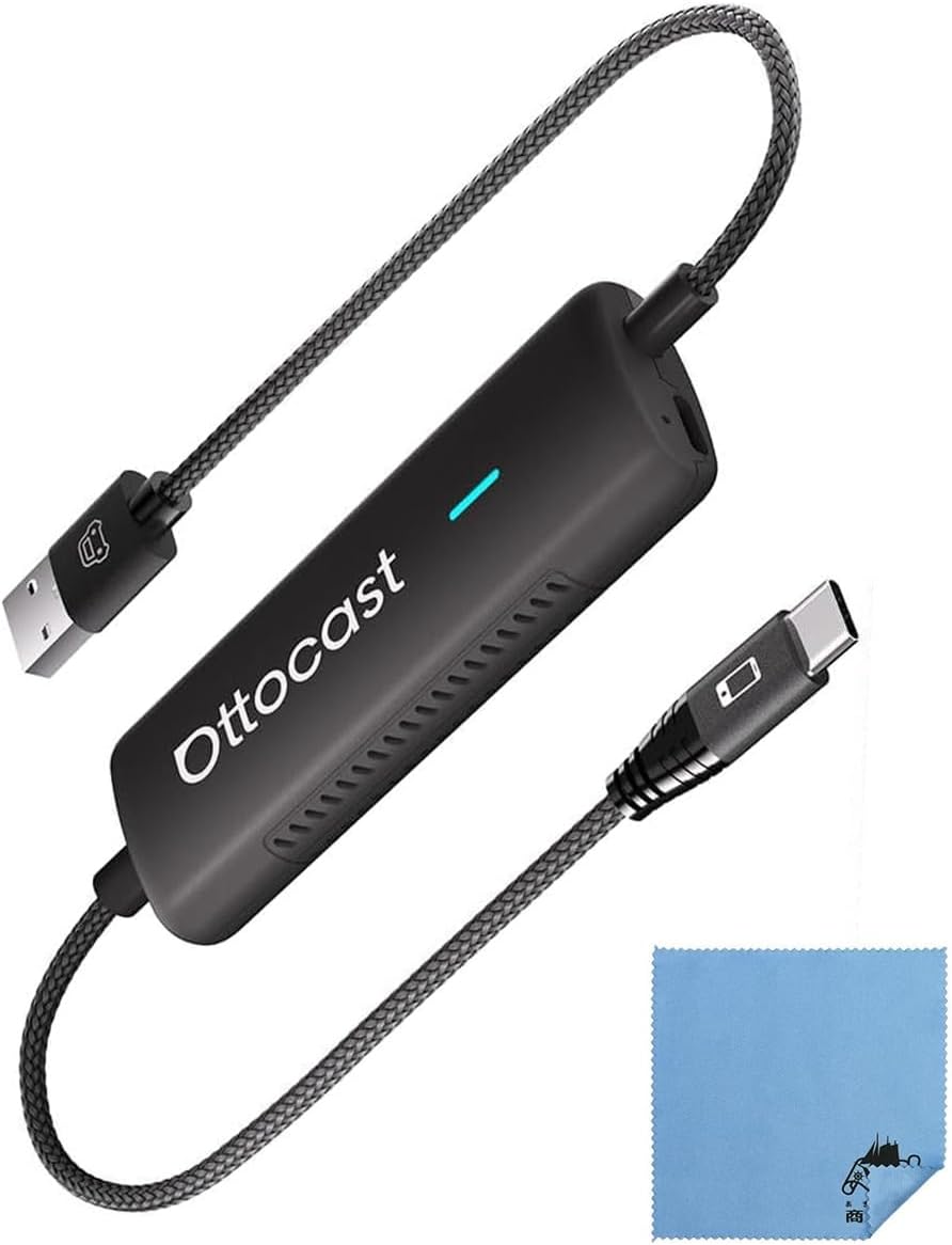 オットキャスト ミラータッチ OTTOCAST Mirror Touch オット キャストミラーリング ワイヤレスCarPlayアダプター ワイヤレス化 純正有線CarPlay搭載車専用 Androi