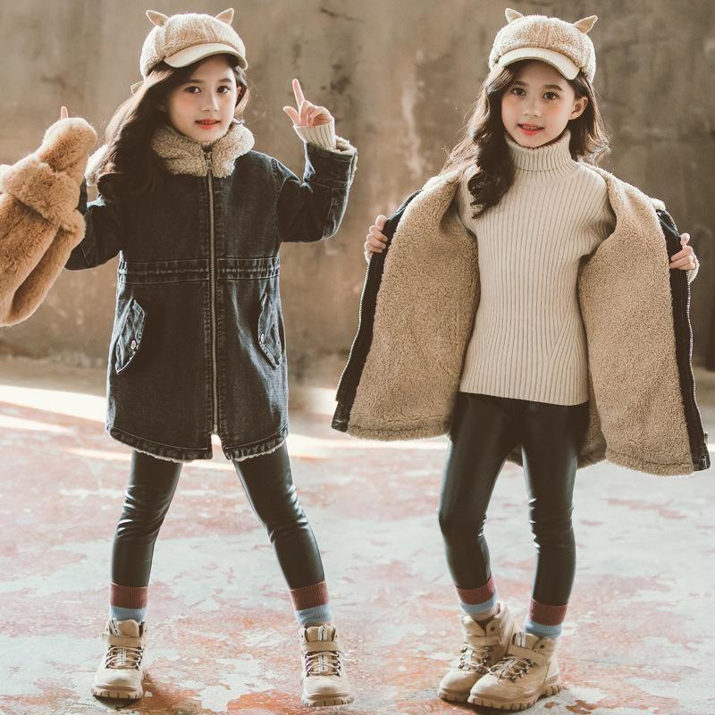 子供服 女の子 子供コートキッズ アウター フード付き裏起毛冬 厚手 トレンチコート パーカー デニムコート キッズコート トップス おしゃれ 防風 可愛い 通学着