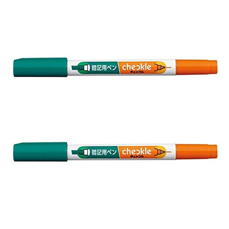 上品 ２本セット チェックル 暗記用ペン 緑 オレンジ PM-M120-1P 筆記具