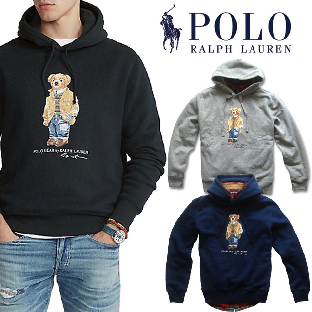 本物保証 メンズ スウェット 裏起毛 プルオーバー フーデッド パーカー ジャケットベアー 3カラー