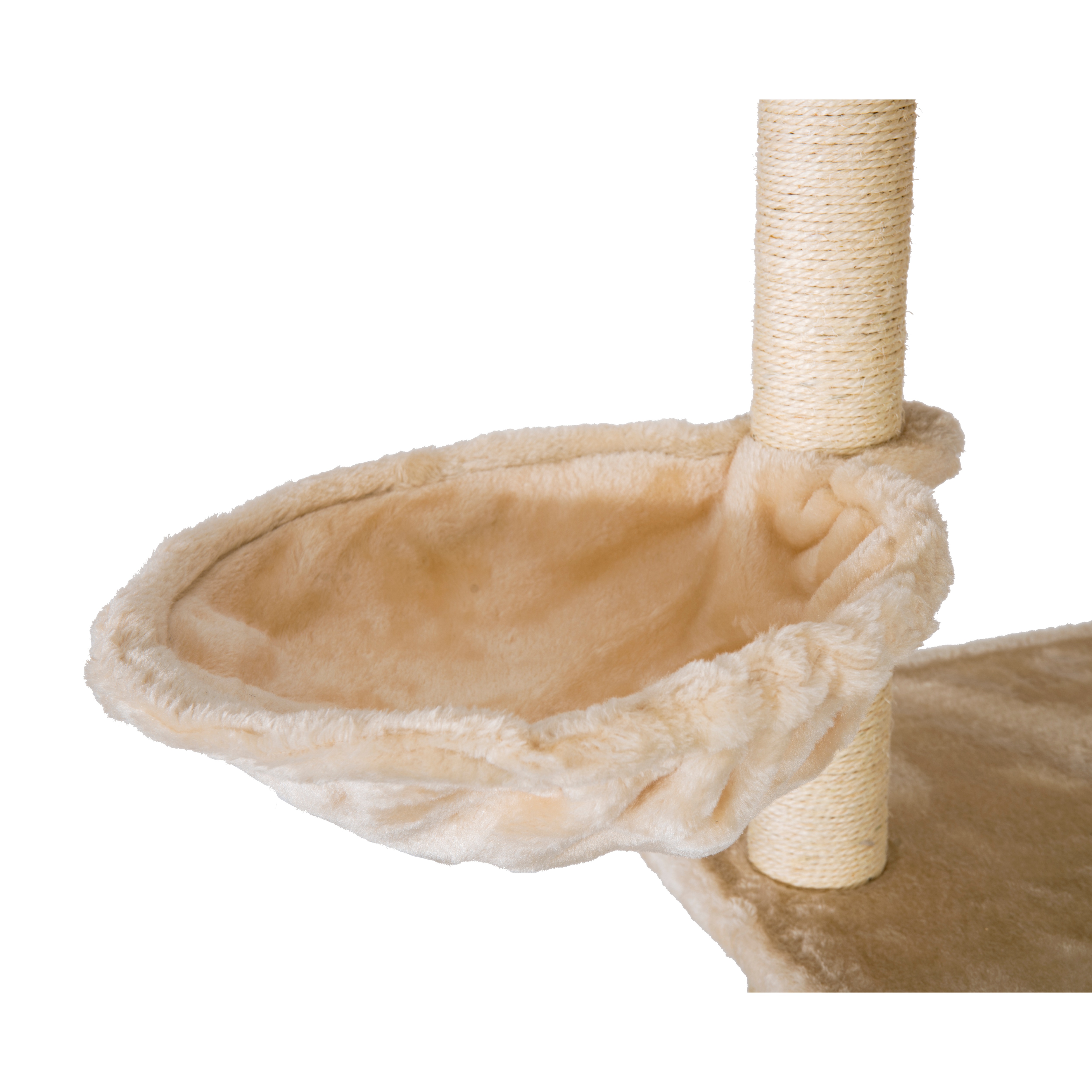 【国内発送Ｍ】1526【元SKU:TX188118】キャットタワー 突っ張り おしゃれ 全面麻紐 全高235-258cm ヤマト【ベージュ】