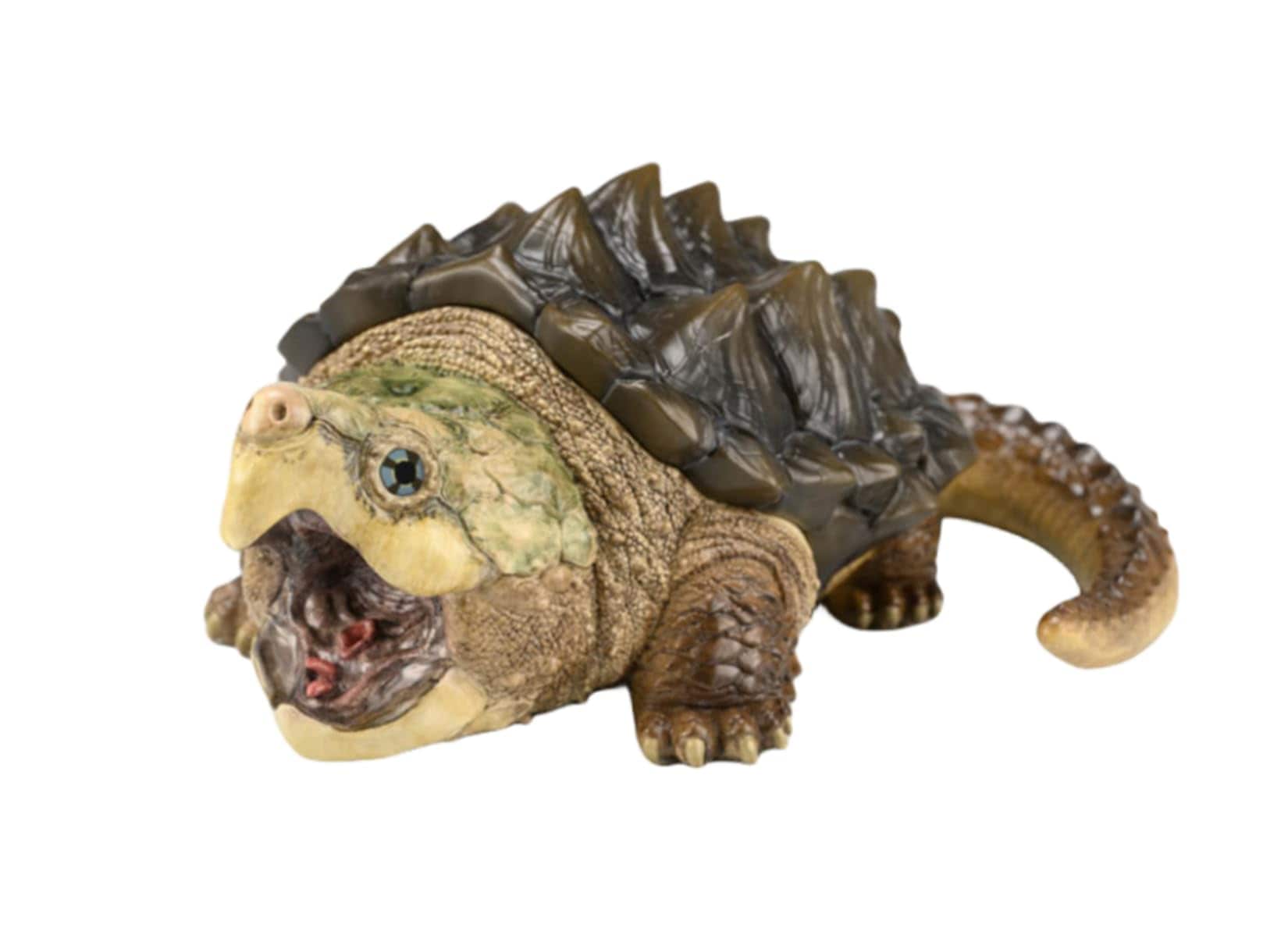 動物惑星 ワニガメ カメ 亀 15CM級 カメ目 カミツキガメ科 ワニガメ属 爬虫類 フィギュア 樹脂 可愛い おもちゃ プラモデル プレミアム リアル 動物好き オリジナル 模型 プレゼント