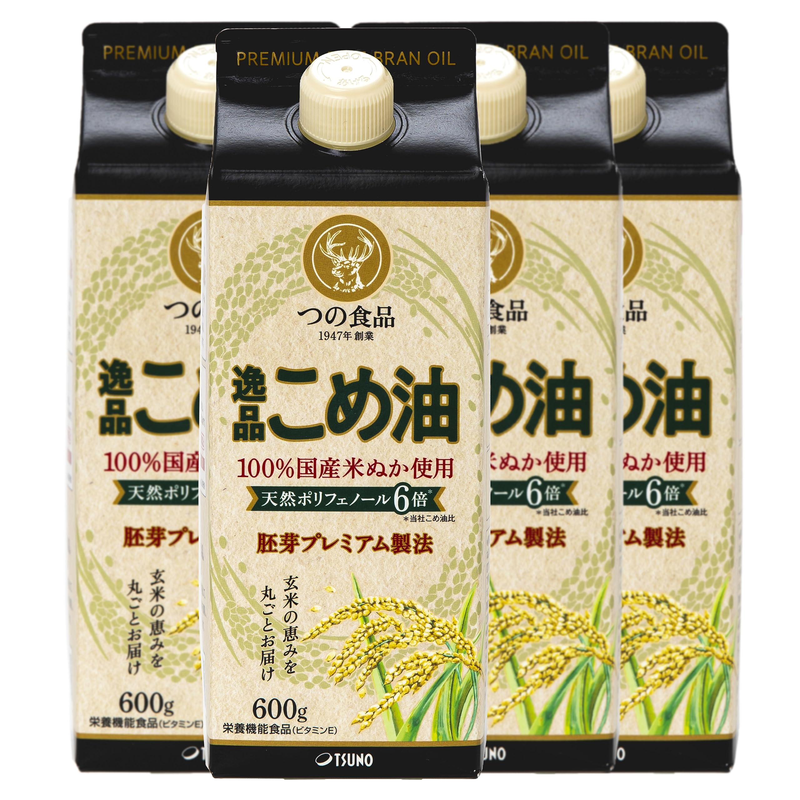 TSUNO 米油 逸品 こめ油 紙パック 600g 4本