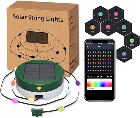 実用的だ 収納箱付き 太陽キャンプのひもライト防水緊急ランプの再充電可能なテントの包囲された軽いひもの携帯用バックパック ライト