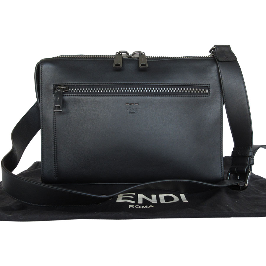 フェンディ FENDI ショルダーバッグ レザー ブラック メンズ 7VA407-07B s0549a 50,280円