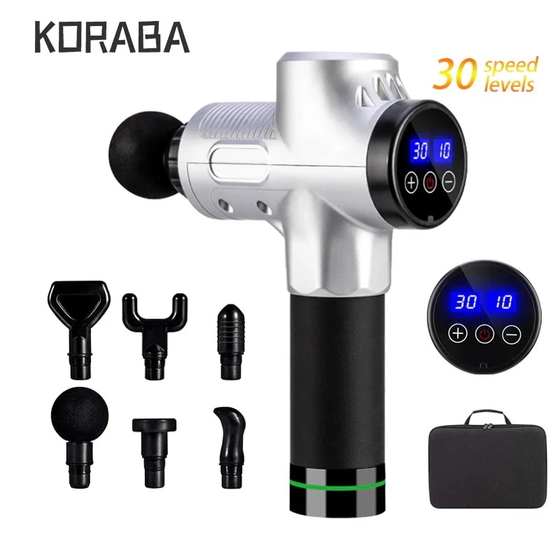 マッサージガン LCDスクリーン 通常の筋肉へのリラックス マッサージャー 日焼け止めガン ネックピロー 腰痛 筋膜リリース