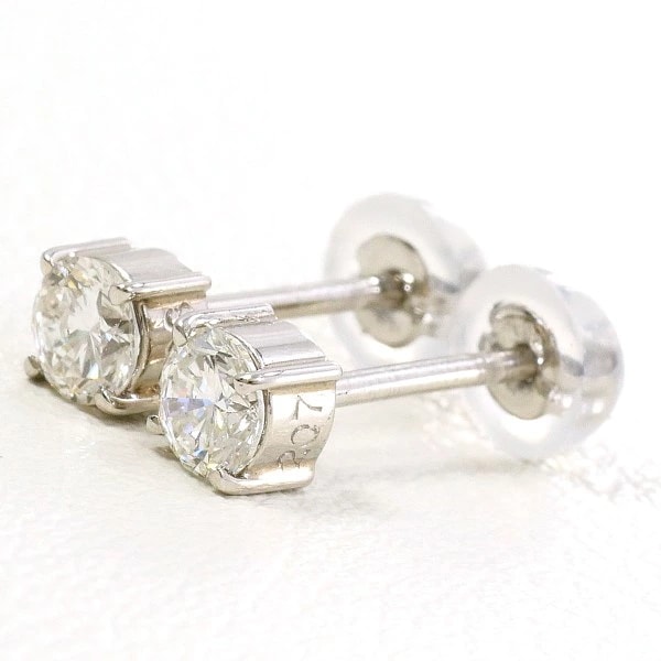 PT850 ピアス ダイヤ 0.207 VS2 0.208 SI1 鑑定書 ジュエリー 中古