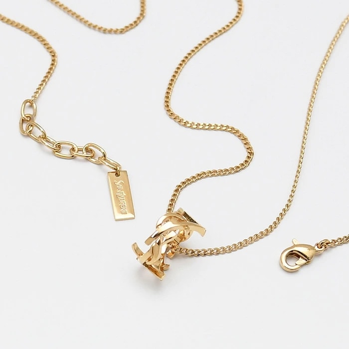 ネックレス カサンドラ 822754 Y1500 レディース ゴールド ペンダント YSL モノグラムリング チェーンネックレス 刻印 ギフト