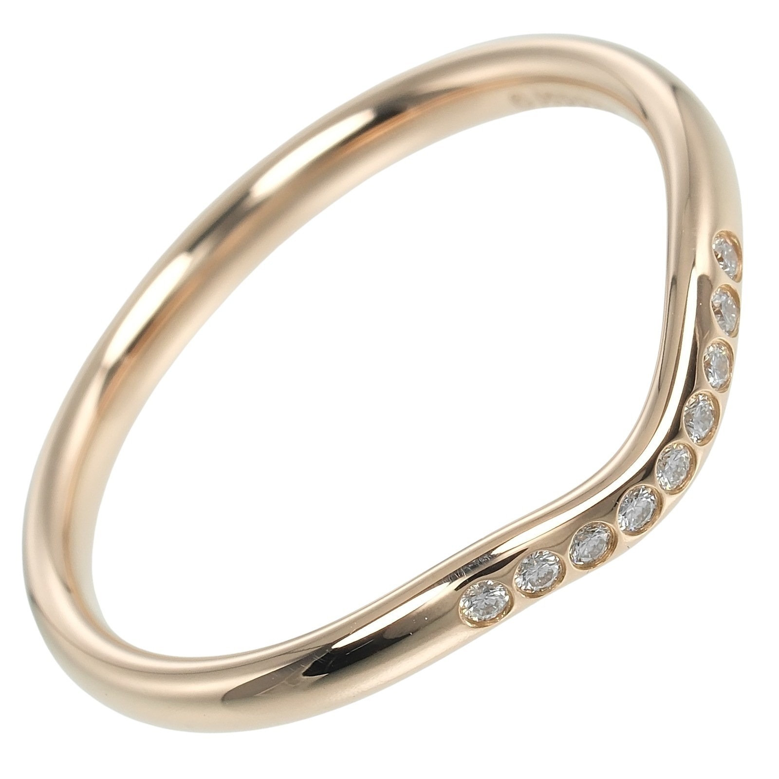 ティファニーリング・指輪 カーブド バンドリング ダイヤモンド Pt950