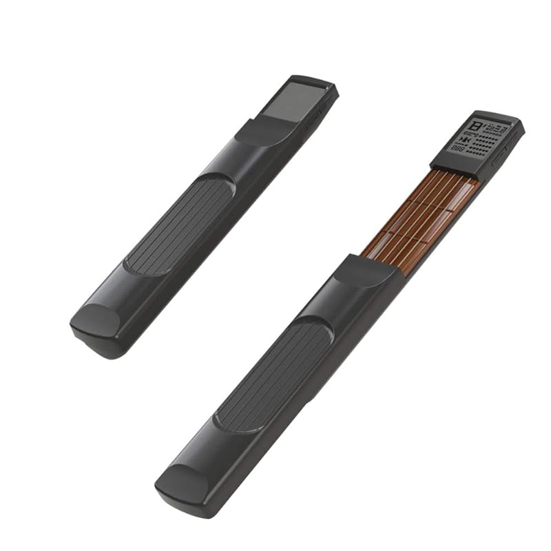 ポケットギター コードトレーナー 回転可能 軽量 ポータブル ノイズ無し 贈り物 クリスマス 耐干渉 6弦 ギター練習ツール 和音チャート画面 保護袋付き 初心者対応