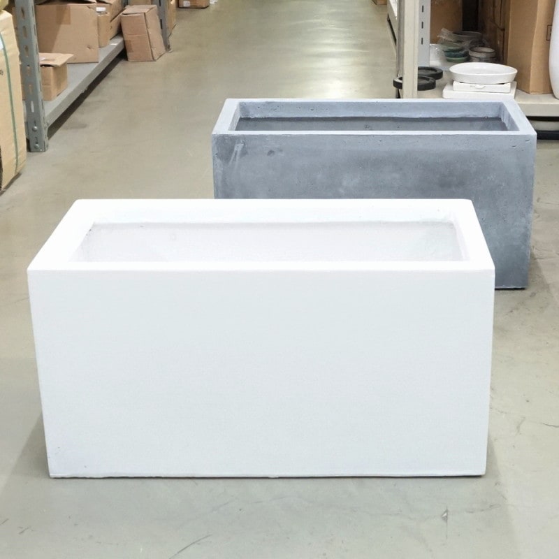 長角プランター おしゃれ 大型 バスク プランター M(2色) 長方形 79cm プランター 横長 屋外 観葉植物