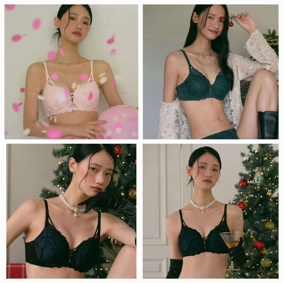 ソルブ冬広告）胸をきれいに集めて着心地の良いウィンターグローリーブラSBRD575Fカップ