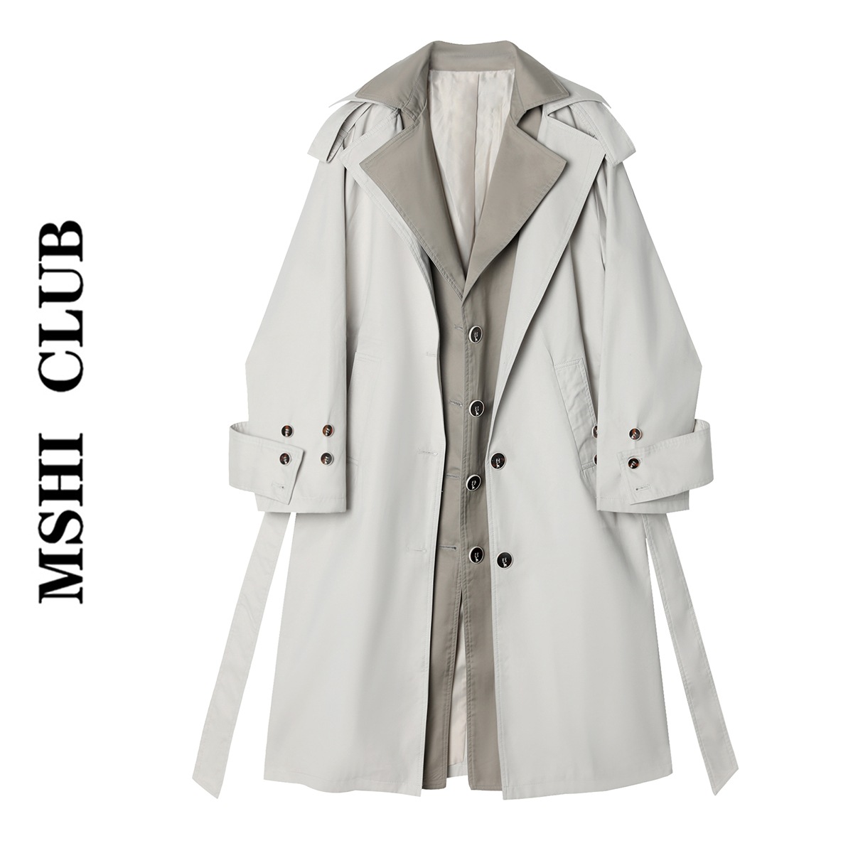 トレンチコート ジャケット レディース. レトロ. ルーズ カジュアル ロングコート コート a3535