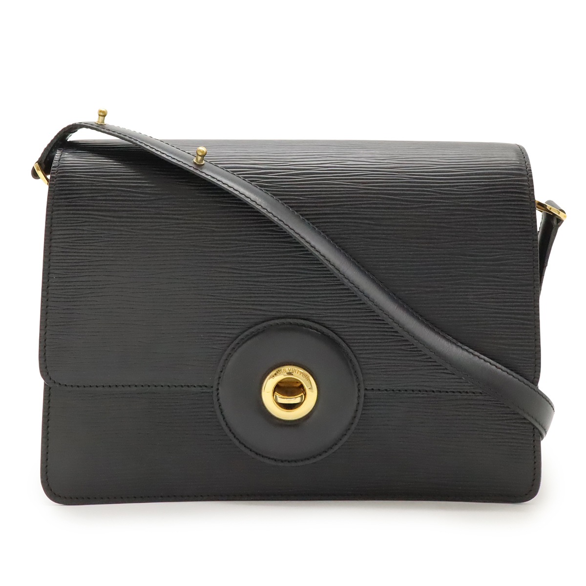 エピ フリーラン ショルダーバッグ ポシェット レザー ノワール 黒 ブラック ゴールド金具 M5240