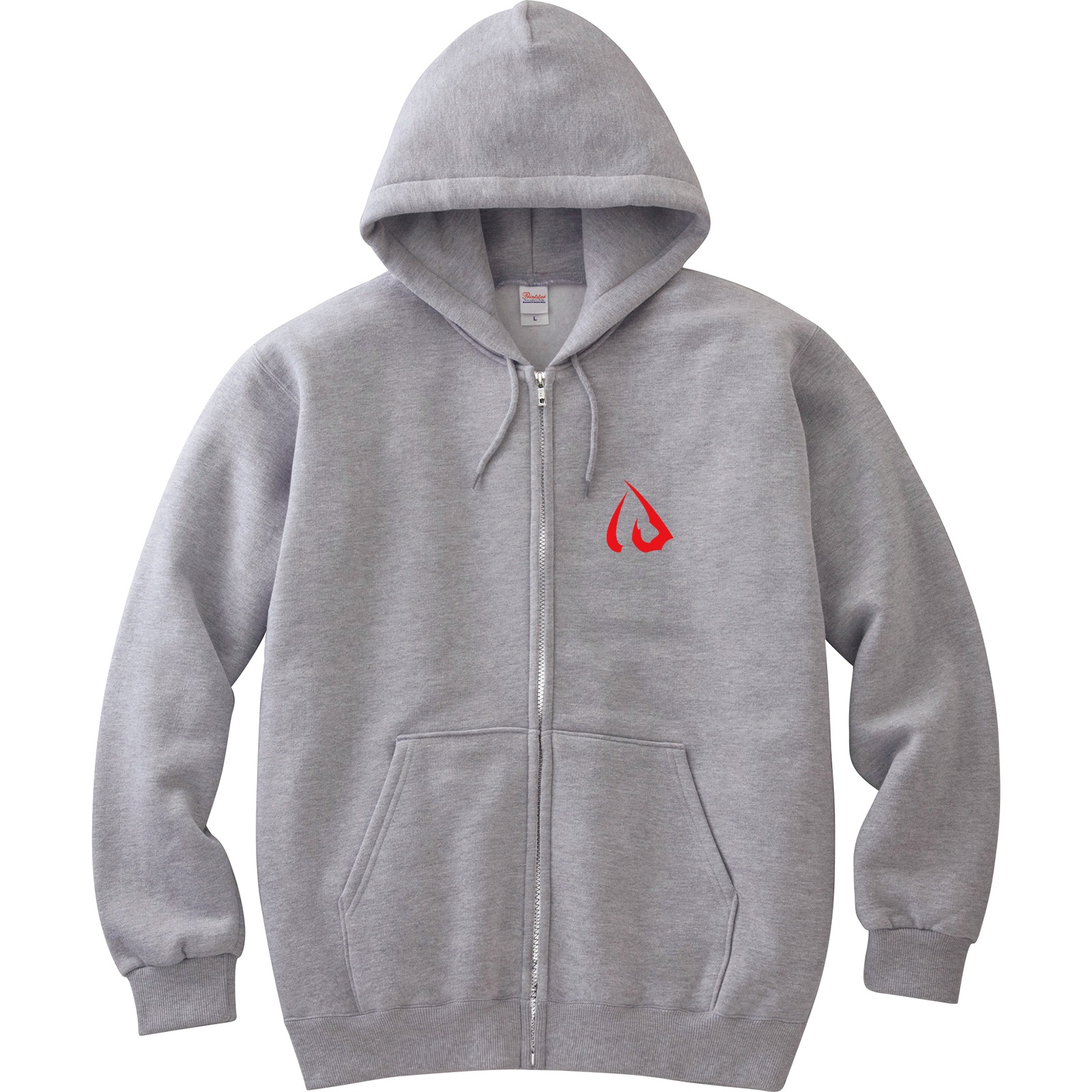 ジップアップパーカー 8.4オンス フード フーディ ID22243-46 杢グレー
