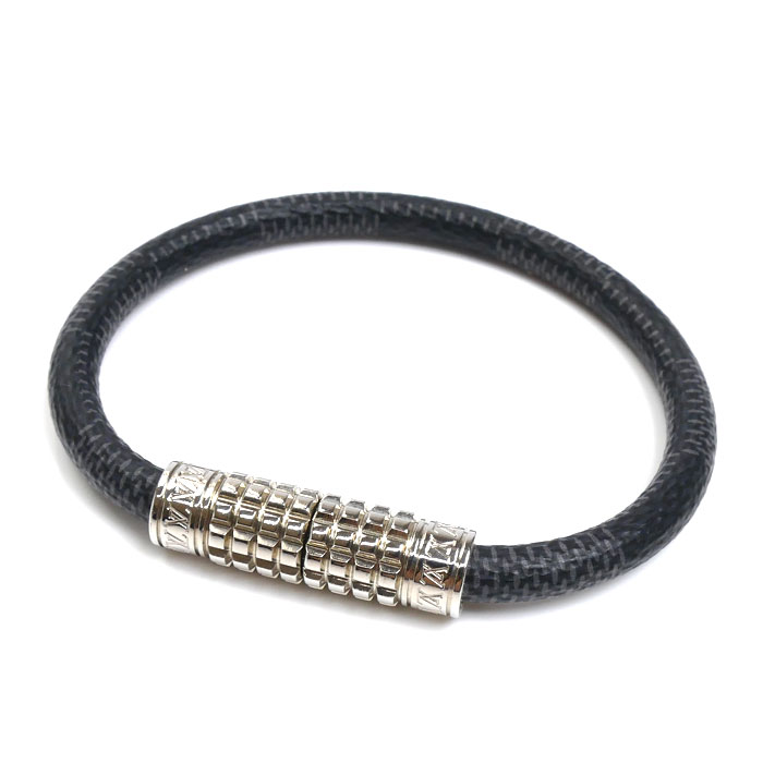 LOUIS VUITTON ルイ・ヴィトン ダミエグラフィットキャンバス ディジット ダミエ・グラフィット ブレスレット M6626D BC0291 21cm メンズ 中古
