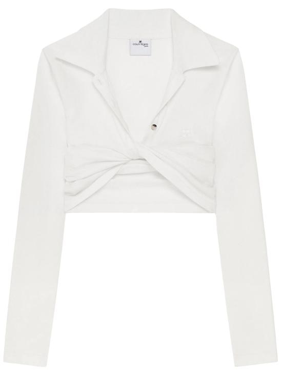 COURREGES Women Polo Shirts 225JPO048JS0193 0001 HERITAGE WHITE