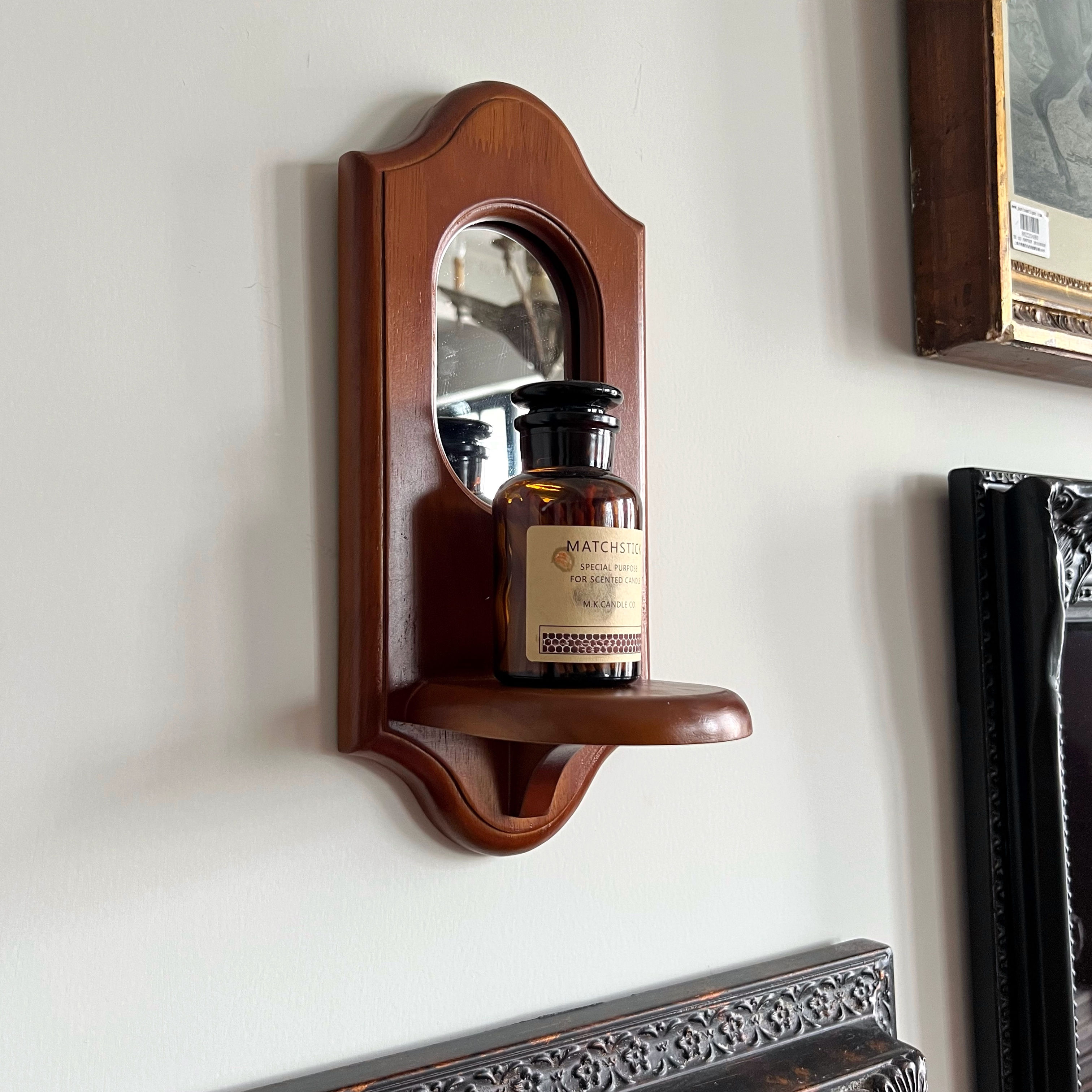 ラック 木製キャンドルホルダー フランスの装飾鏡 韓国インテリア雑貨