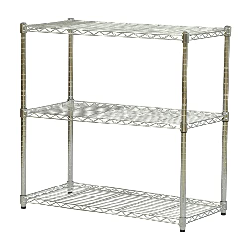 AIS 25φスチールラックセット3段 幅90*奥行45*高さ90cm 組立品 メッキ YSR-90